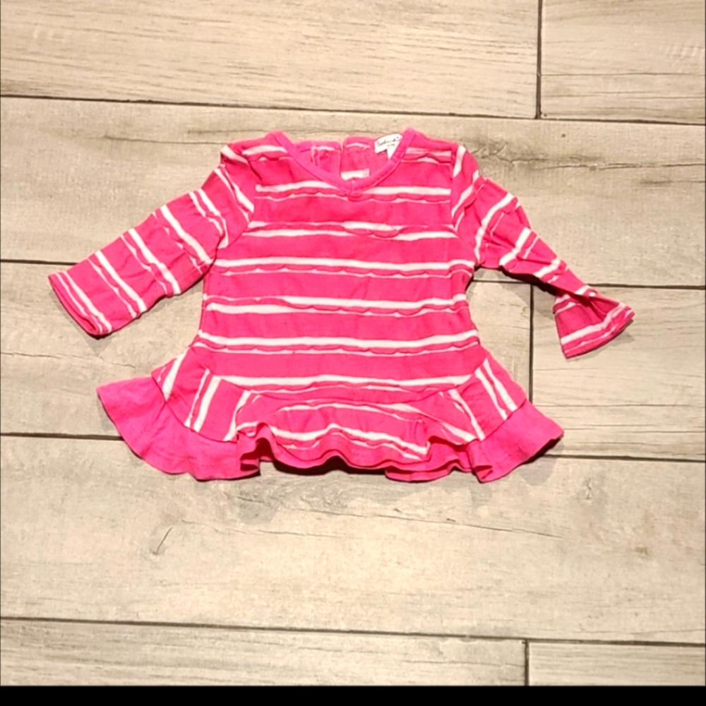 🍁Splendid striped Ruffle baby tee 🍉